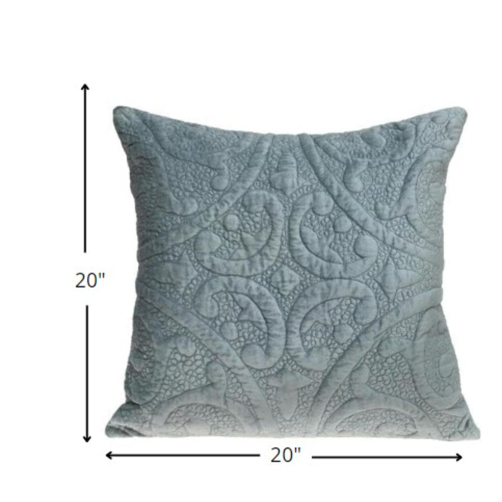 20" Seafoam Cotton Blend Throw Pillow - Homeroots - Flyclothing LLC