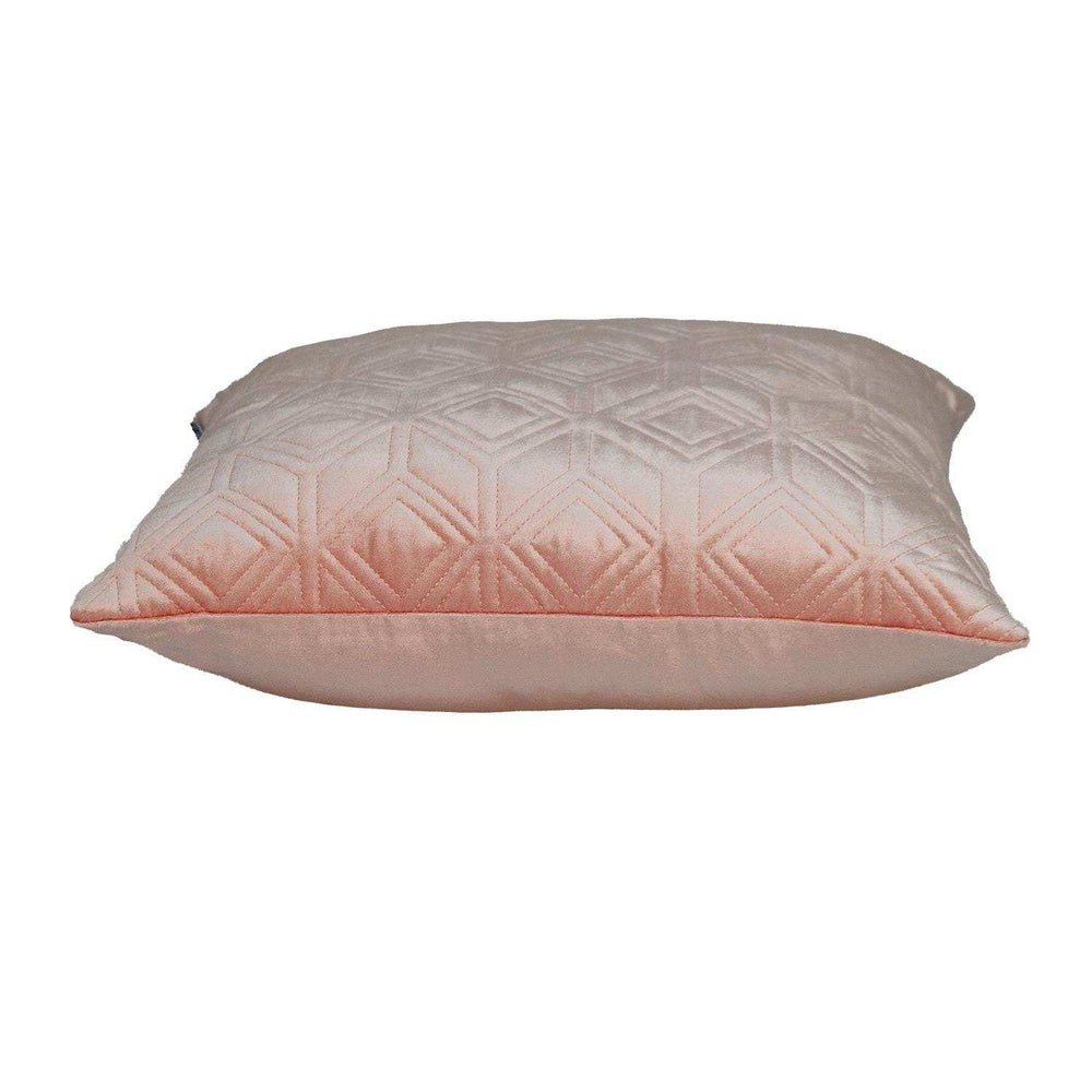 Tufted Diamonds Rose Gold Velvet Accent Pillow - Homeroots - Flyclothing LLC