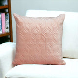 Tufted Diamonds Rose Gold Velvet Accent Pillow - Homeroots - Flyclothing LLC