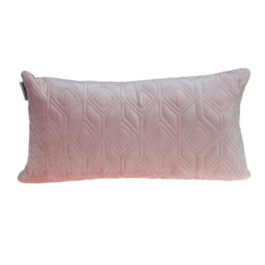 Tufted Diamonds Rose Gold Velvet Lumbar Accent Pillow - Homeroots - Flyclothing LLC
