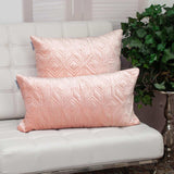 Tufted Diamonds Rose Gold Velvet Lumbar Accent Pillow - Homeroots - Flyclothing LLC