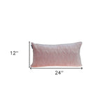 Tufted Diamonds Rose Gold Velvet Lumbar Accent Pillow - Homeroots - Flyclothing LLC