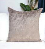 Tufted Diamonds Taupe Velvet Accent Pillow - Homeroots - Flyclothing LLC