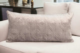 Tufted Diamonds Taupe Velvet Lumbar Accent Pillow - Homeroots - Flyclothing LLC