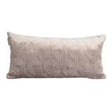 Tufted Diamonds Taupe Velvet Lumbar Accent Pillow - Homeroots - Flyclothing LLC