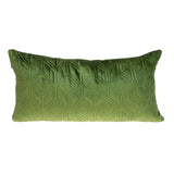 Tufted Diamonds Olive Velvet Lumbar Accent Pillow - Homeroots - Flyclothing LLC
