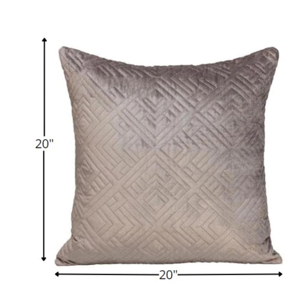 20" Taupe Cotton Blend Throw Pillow - Homeroots - Flyclothing LLC
