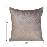 20" Taupe Cotton Blend Throw Pillow - Homeroots - Flyclothing LLC