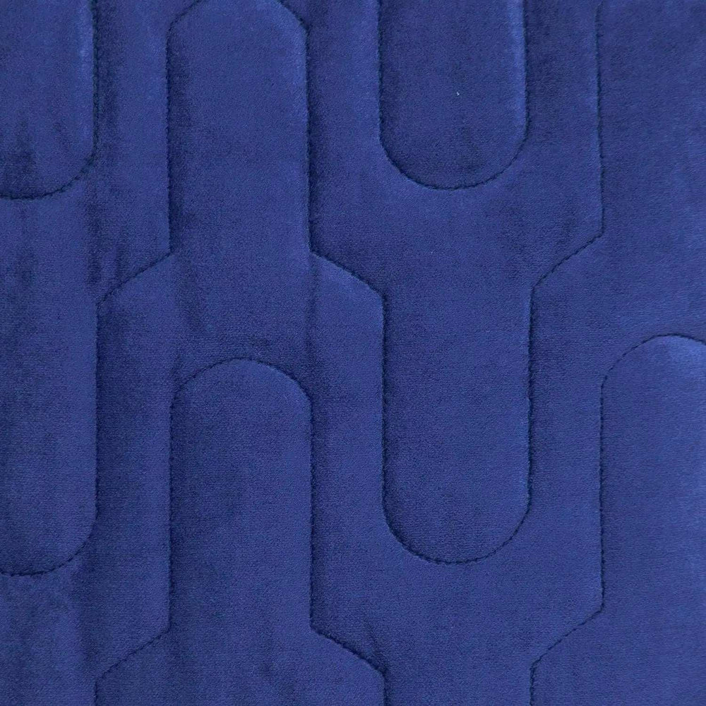 Geometric Lush Quilted Blue Throw Pillow - Homeroots - Flyclothing LLC