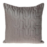 Geometric Lush Quilted Taupe Throw Pillow - Homeroots - Flyclothing LLC