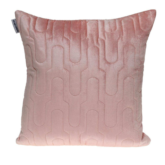 Geometric Lush Quilted Metallic Pink Throw Pillow - Homeroots - Flyclothing LLC