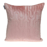Geometric Lush Quilted Metallic Pink Throw Pillow - Homeroots - Flyclothing LLC