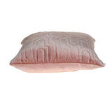 Geometric Lush Quilted Metallic Pink Throw Pillow - Homeroots - Flyclothing LLC