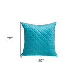 Tufted Diamond Aqua Transitional Square Pillow - Homeroots - Flyclothing LLC