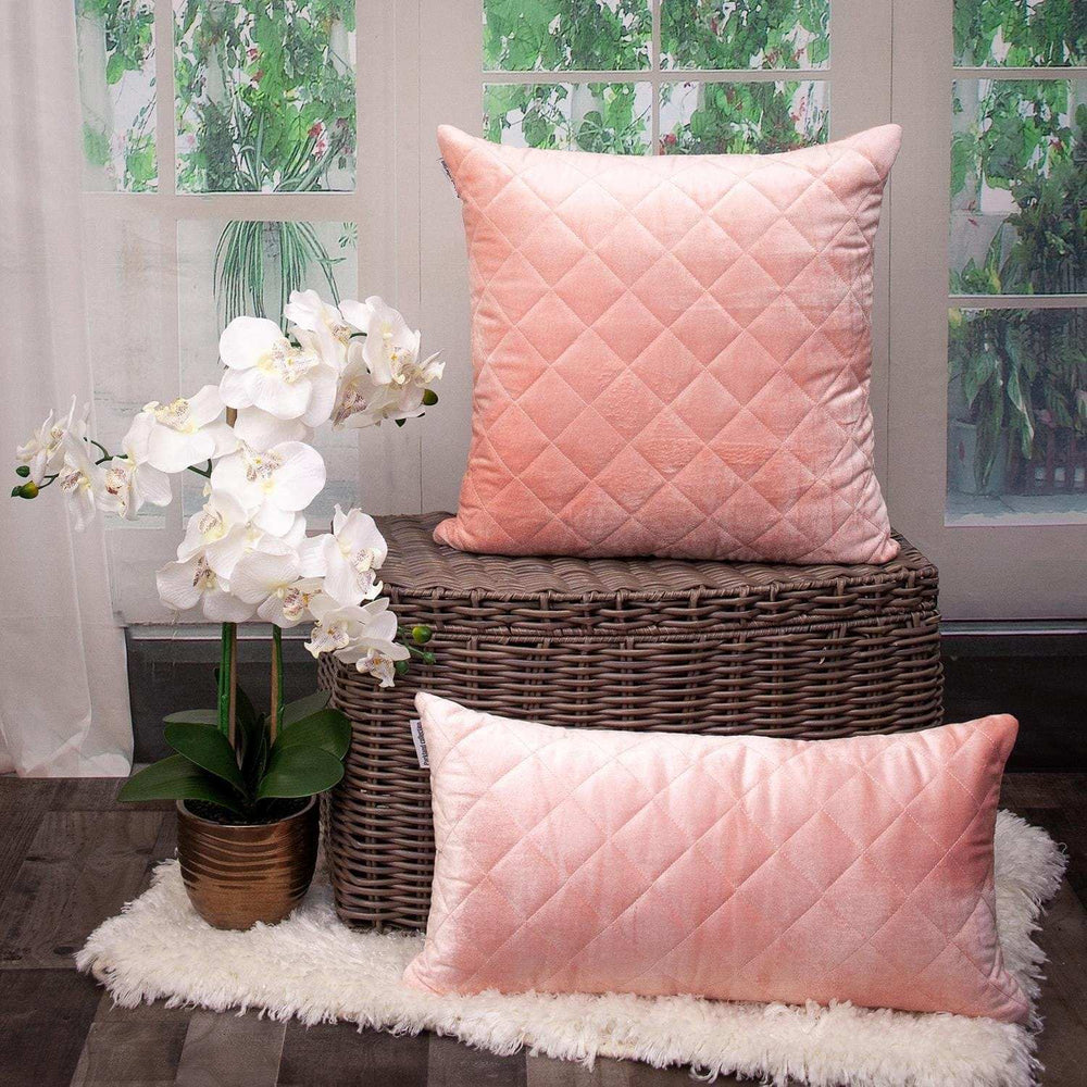 Tufted Diamond Pink Transitional Square Pillow - Homeroots - Flyclothing LLC