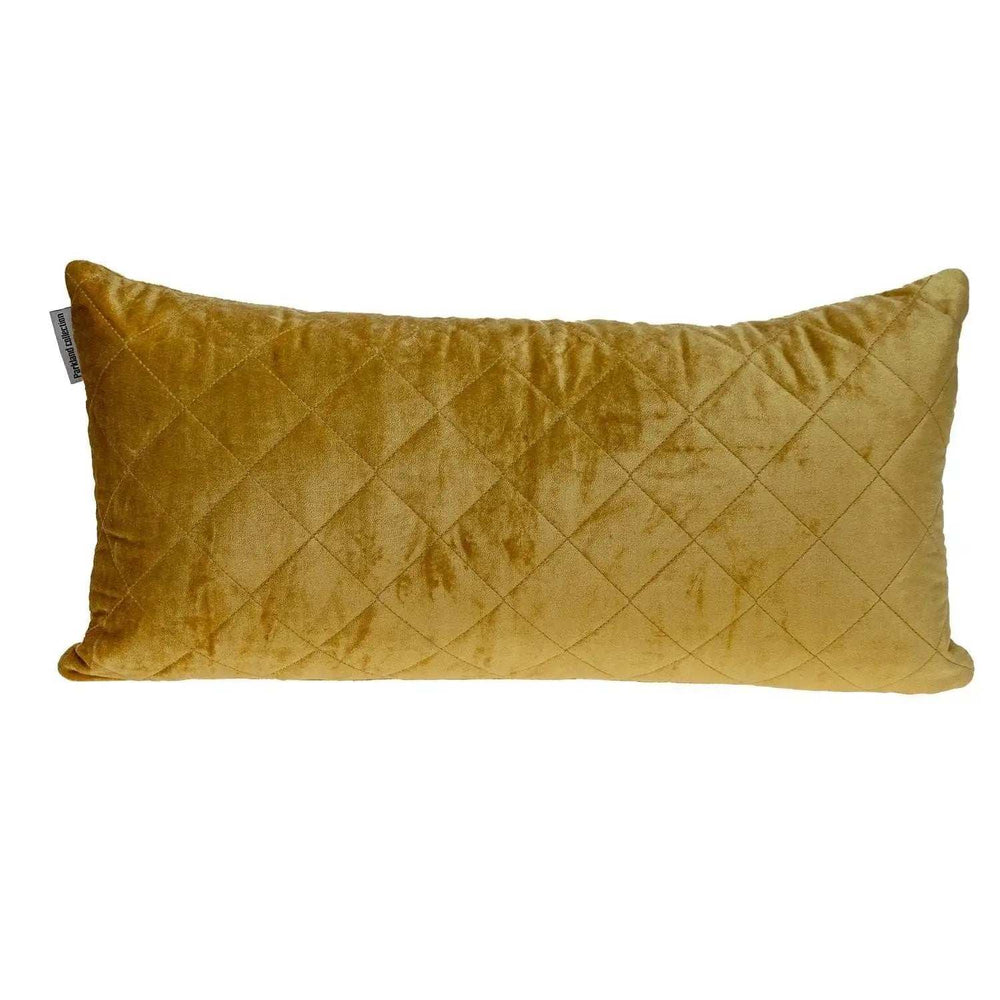 Tufted Diamond Yellow Ochre Transitional Lumbar Pillow - Homeroots - Flyclothing LLC