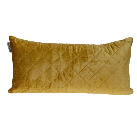Tufted Diamond Yellow Ochre Transitional Lumbar Pillow - Homeroots - Flyclothing LLC