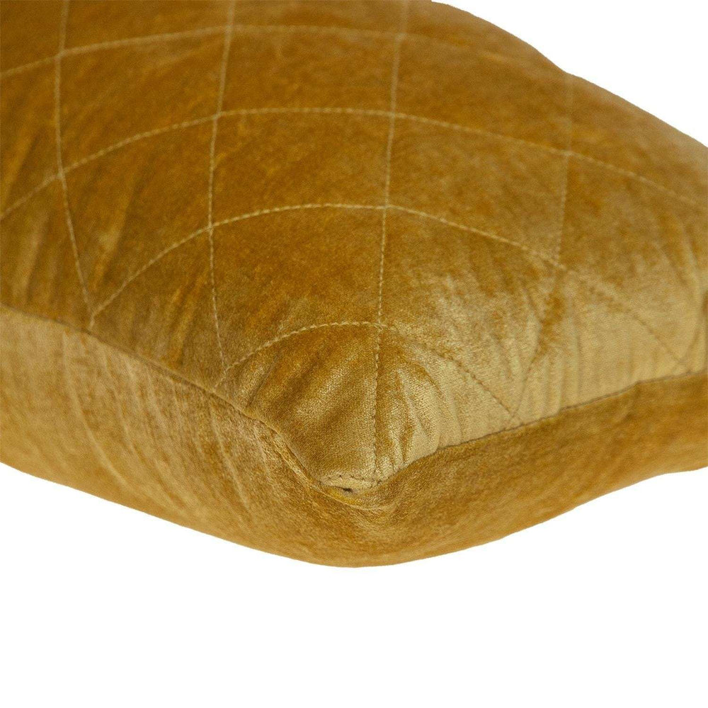 Tufted Diamond Yellow Ochre Transitional Lumbar Pillow - Homeroots - Flyclothing LLC