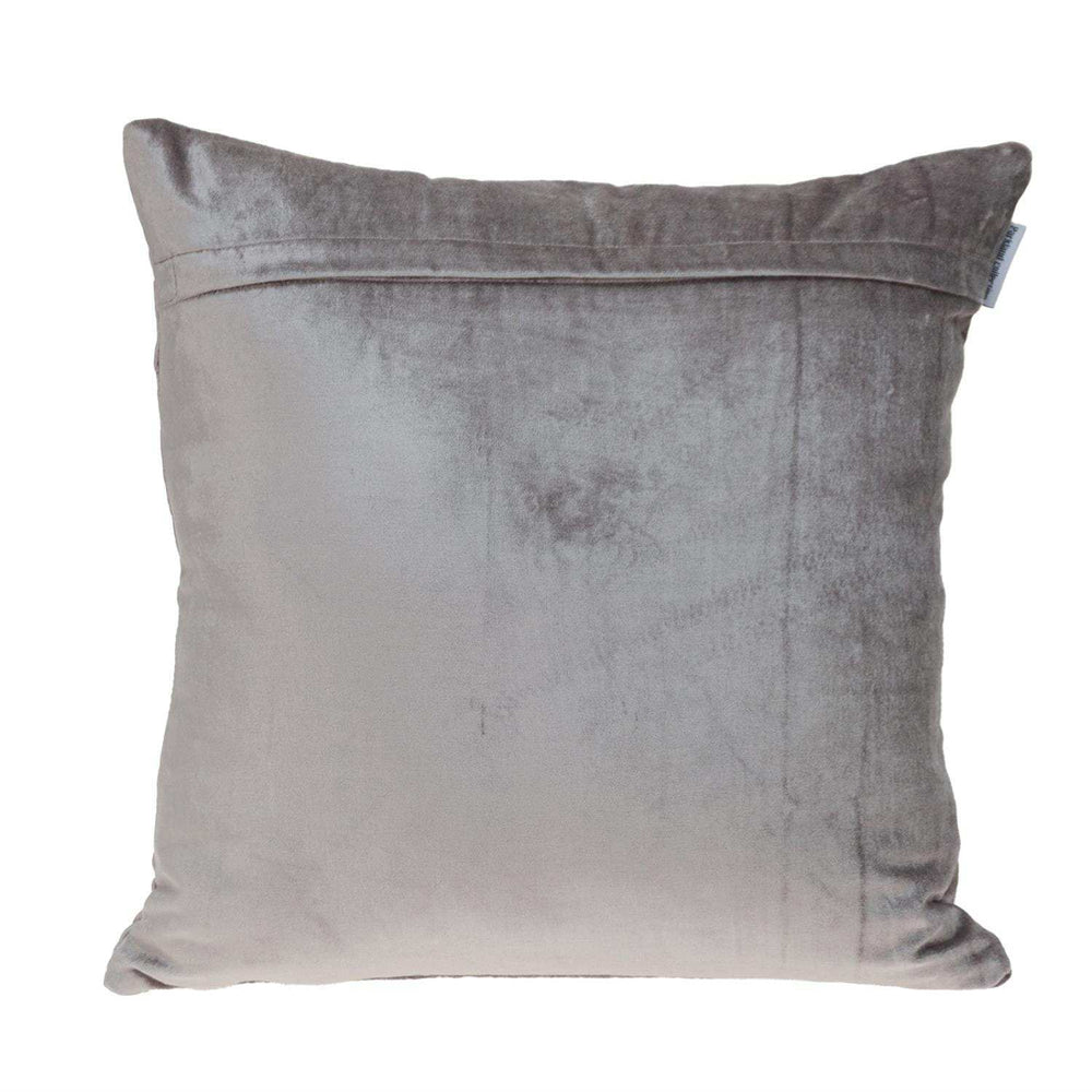 Taupe Tufted Velvet Quilted Throw Pillow - Homeroots - Flyclothing LLC