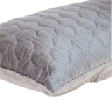 Taupe Tufted Velvet Quilted Lumbar Throw Pillow - Homeroots - Flyclothing LLC