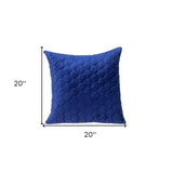 Blue Tufted Velvet Quilted Throw Pillow - Homeroots - Flyclothing LLC