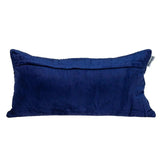 Blue Tufted Velvet Quilted Lumbar Throw Pillow - Homeroots - Flyclothing LLC