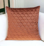 Burnt Orange Tufted Velvet Quilted Throw Pillow - Homeroots - Flyclothing LLC