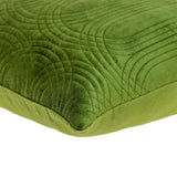 Quilted Velvet Olive Square Throw Pillow - Homeroots - Flyclothing LLC