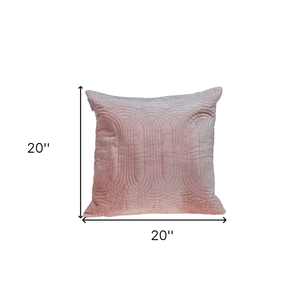 20" Pink Cotton Blend Throw Pillow - Homeroots - Flyclothing LLC