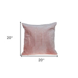 20" Pink Cotton Blend Throw Pillow - Homeroots - Flyclothing LLC