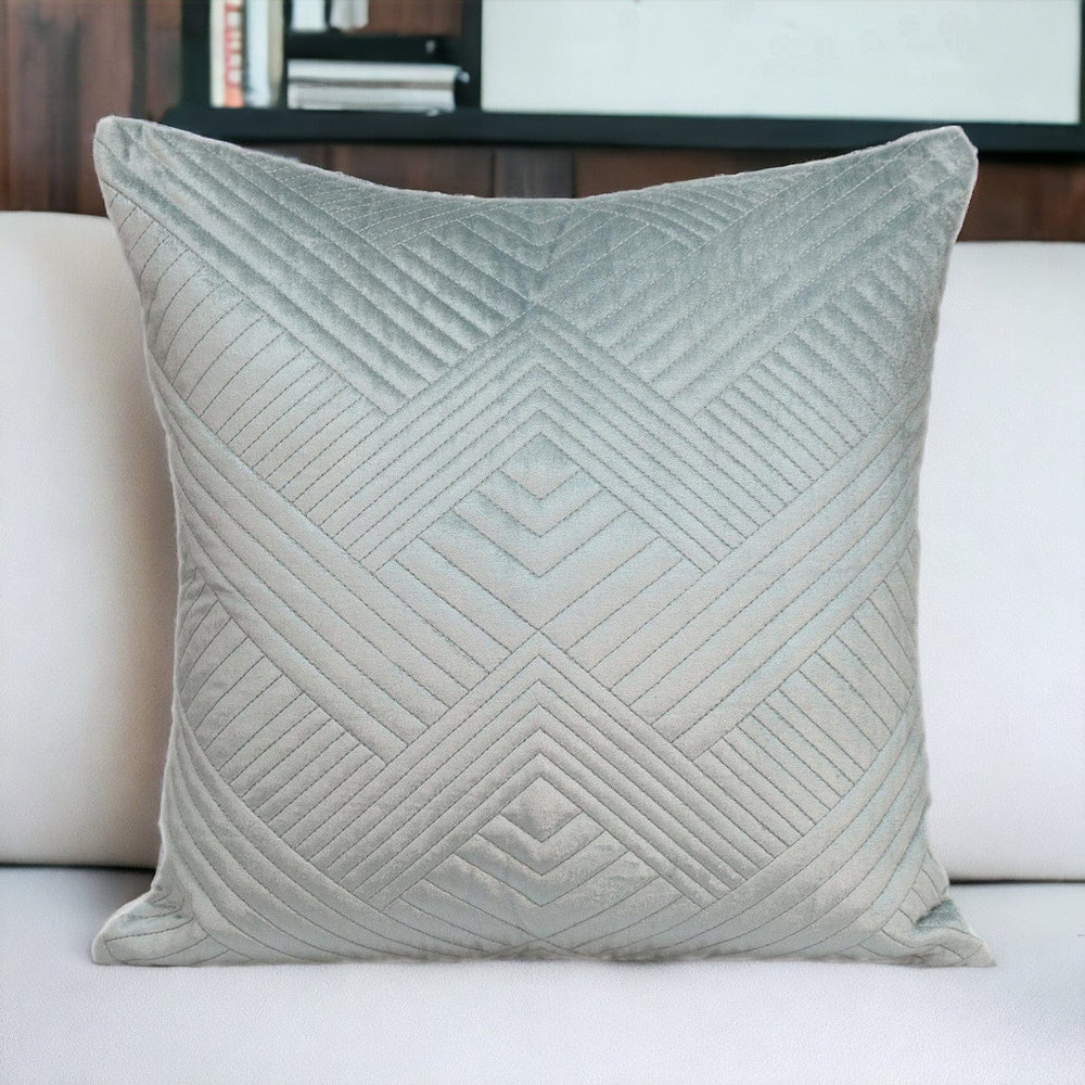 20" Gray Cotton Blend Throw Pillow - Homeroots - Flyclothing LLC