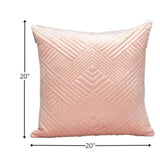 20" Pink Cotton Blend Throw Pillow - Homeroots - Flyclothing LLC