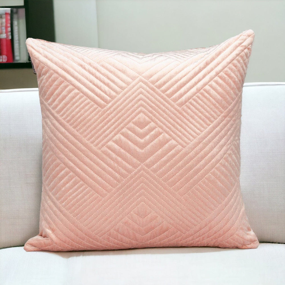 20" Pink Cotton Blend Throw Pillow - Homeroots - Flyclothing LLC