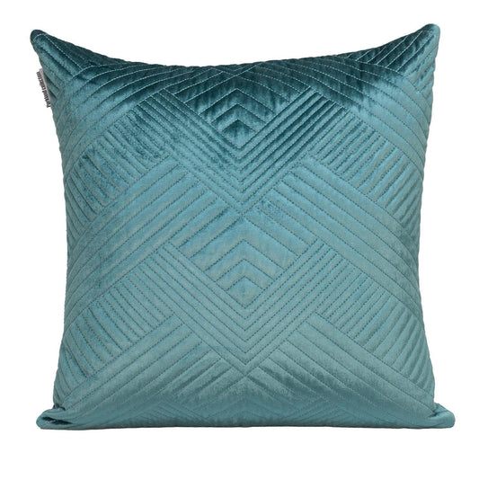 20" Teal Cotton Blend Throw Pillow - Homeroots