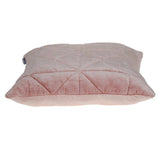 Pink Chunky Geo Stitched Velvet Decorative Throw Pillow - Homeroots - Flyclothing LLC