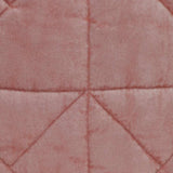 Pink Chunky Geo Stitched Velvet Decorative Throw Pillow - Homeroots - Flyclothing LLC