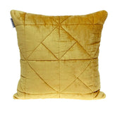 Yellow Chunky Geo Stitched Velvet Decorative Throw Pillow - Homeroots - Flyclothing LLC