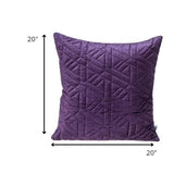 20" Purple Cotton Blend Throw Pillow - Homeroots - Flyclothing LLC