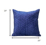 20" Blue Cotton Blend Throw Pillow - Homeroots - Flyclothing LLC