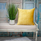 20" Yellow Cotton Blend Throw Pillow - Homeroots - Flyclothing LLC