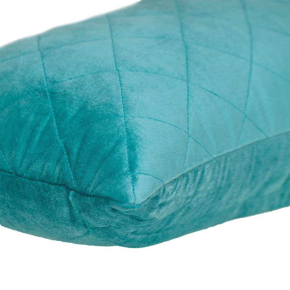 Tufted Diamond Aqua Transitional Lumbar Pillow - Homeroots - Flyclothing LLC