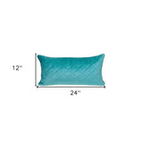 Tufted Diamond Aqua Transitional Lumbar Pillow - Homeroots - Flyclothing LLC