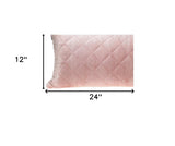 Tufted Diamond Pink Transitional Lumbar Pillow - Homeroots - Flyclothing LLC