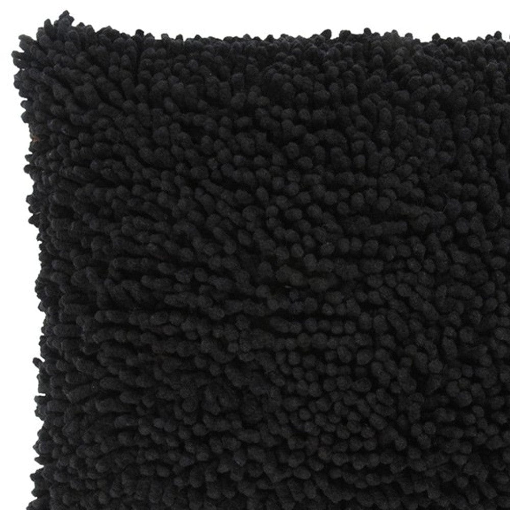 18" Black Cotton Throw Pillow - Homeroots - Flyclothing LLC