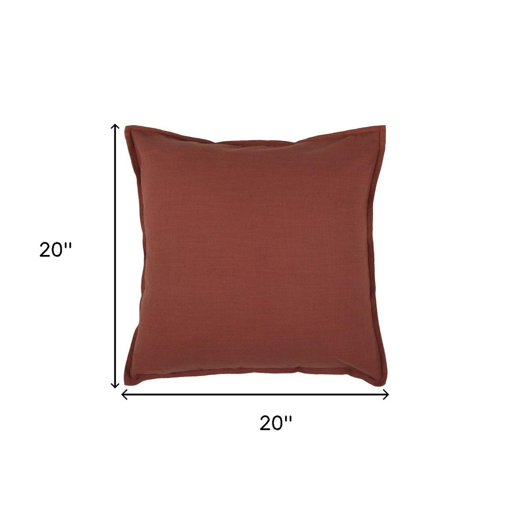 20" Paprika Cotton Throw Pillow - Homeroots - Flyclothing LLC