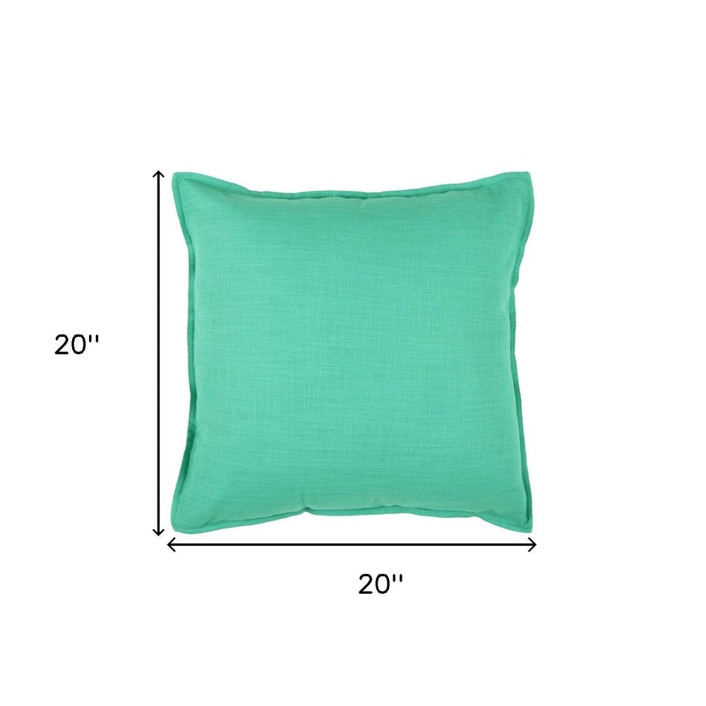 20" Aqua Cotton Throw Pillow - Homeroots - Flyclothing LLC