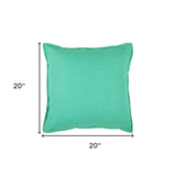 20" Aqua Cotton Throw Pillow - Homeroots - Flyclothing LLC