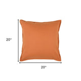 20" Orange Cotton Throw Pillow - Homeroots - Flyclothing LLC