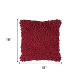 18" Red Cotton Throw Pillow - Homeroots - Flyclothing LLC