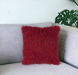 18" Red Cotton Throw Pillow - Homeroots - Flyclothing LLC